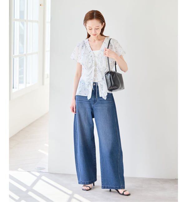 U by SPICK&SPAN「《WEB限定 / 追加》バレルレッグバギーデニム」|デニム|