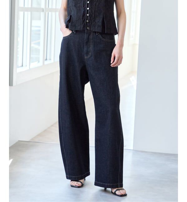 U by SPICK&SPAN「《WEB限定 / 追加》バレルレッグバギーデニム」|デニム|