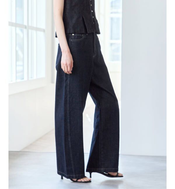 U by SPICK&SPAN「《WEB限定 / 追加》バレルレッグバギーデニム」|デニム|