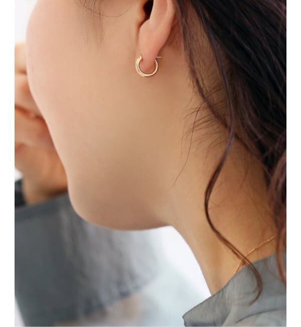 Lilas by Spick&Span「10mmフープパイプピアス K18（両耳）」|ピアス|