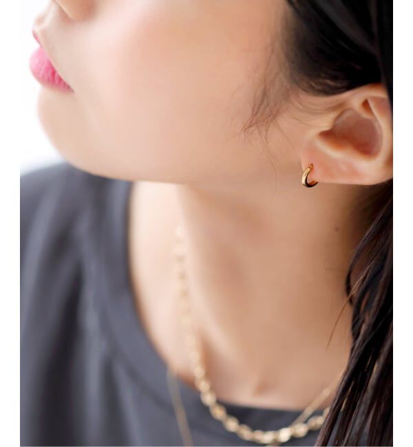 Lilas by Spick&Span「10mmフープパイプピアス K18（両耳）」|ピアス|