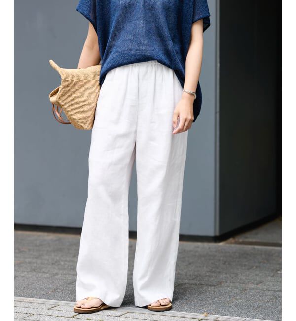FRAMeWORK「LINEN EASY パンツ」|スラックス|