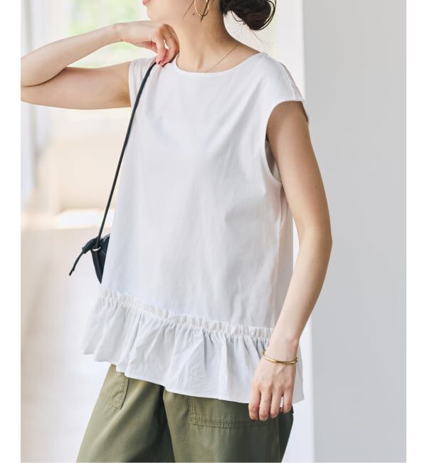 Spick and Span「裾フリルフレンチスリーブプルオーバー」|Tシャツ・カットソー|