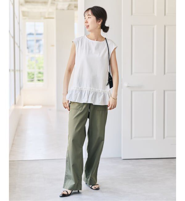 Spick and Span「裾フリルフレンチスリーブプルオーバー」|Tシャツ・カットソー|