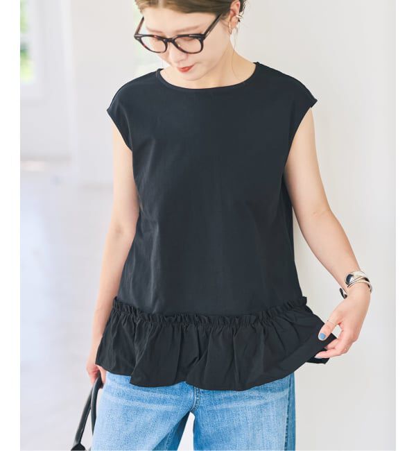 Spick and Span「裾フリルフレンチスリーブプルオーバー」|Tシャツ・カットソー|