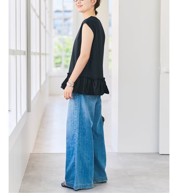 Spick and Span「裾フリルフレンチスリーブプルオーバー」|Tシャツ・カットソー|