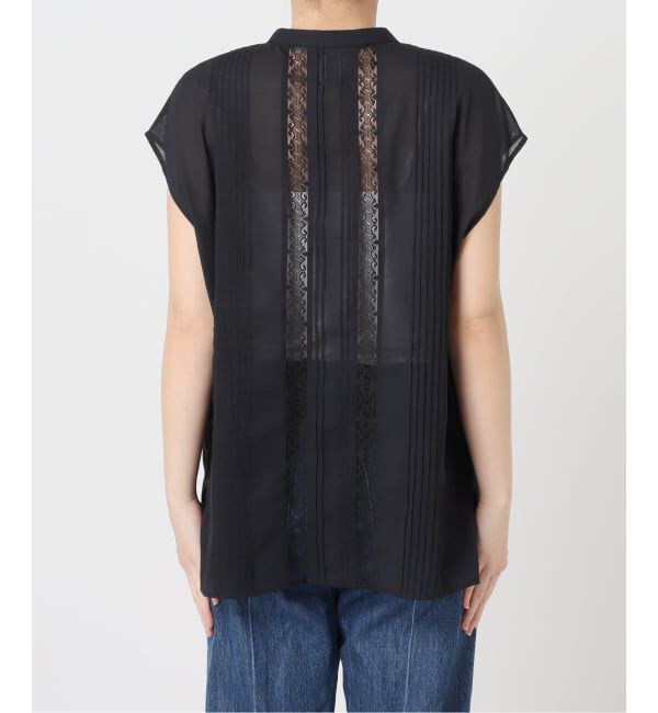 U by SPICK&SPAN「《WEB限定 / 追加予約》レースピンタックフレンチスリーブブラウス」|シャツ・ブラウス|