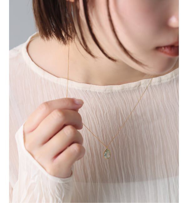 Spick and Span「《WEB限定》【SAMH by LILAS】グリーンアメジストネックレス SVK18GP」|ネックレス|