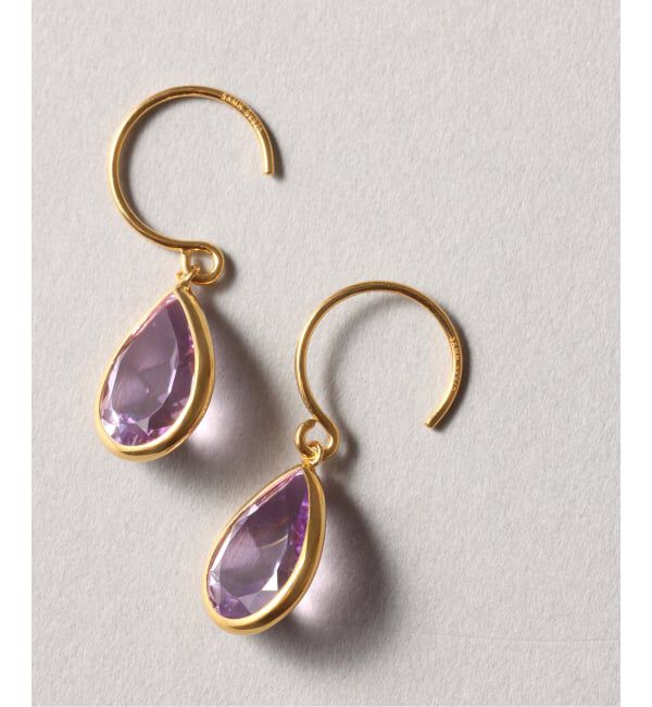 Spick and Span「《WEB限定》【SAMH by LILAS】ピンクアメジストピアス SVK18GP（両耳）」|ピアス|