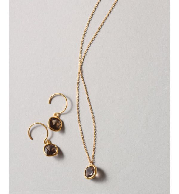 Spick and Span「《WEB限定》【SAMH by LILAS】スモーキークォーツネックレス SVK18GP」|ネックレス|