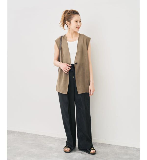 Spick and Span「《予約》ドライタッチドロストイージータックパンツ」|スラックス|