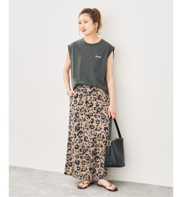 Spick and Span「《予約》レオパードサテンイージースカート」|スカート|