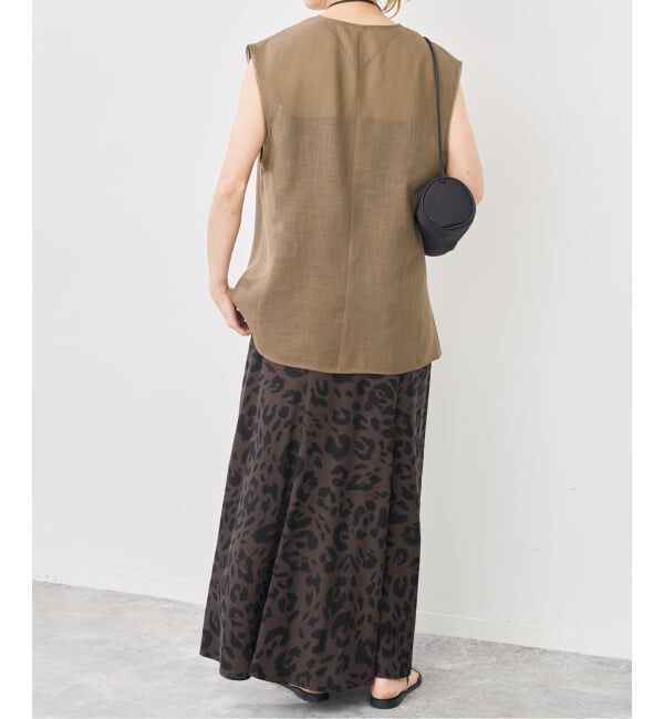 Spick and Span「《予約》レオパードサテンイージースカート」|スカート|