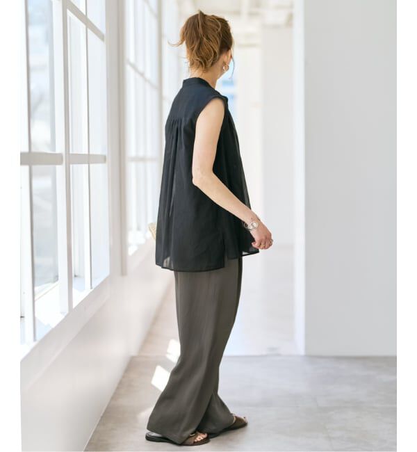 Spick and Span「ラミーコットンギャザーブラウス」|シャツ・ブラウス|