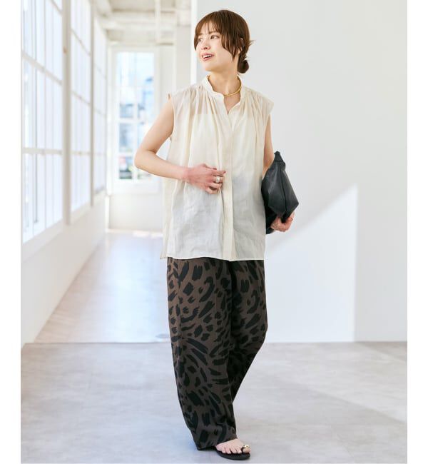 Spick and Span「ラミーコットンギャザーブラウス」|シャツ・ブラウス|