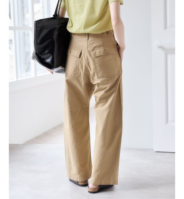 U by SPICK&SPAN「《予約》バレルレッグルーズベイカーパンツ」|カーゴ|