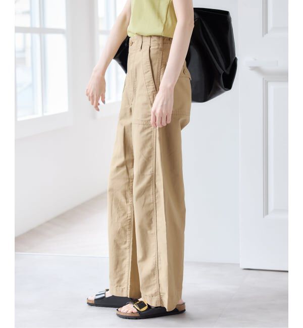 U by SPICK&SPAN「《予約》バレルレッグルーズベイカーパンツ」|カーゴ|