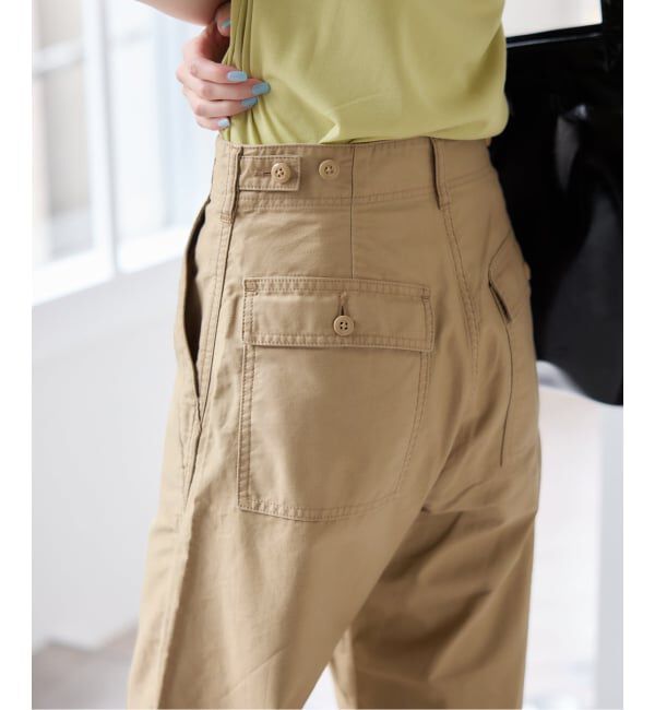 U by SPICK&SPAN「《予約》バレルレッグルーズベイカーパンツ」|カーゴ|