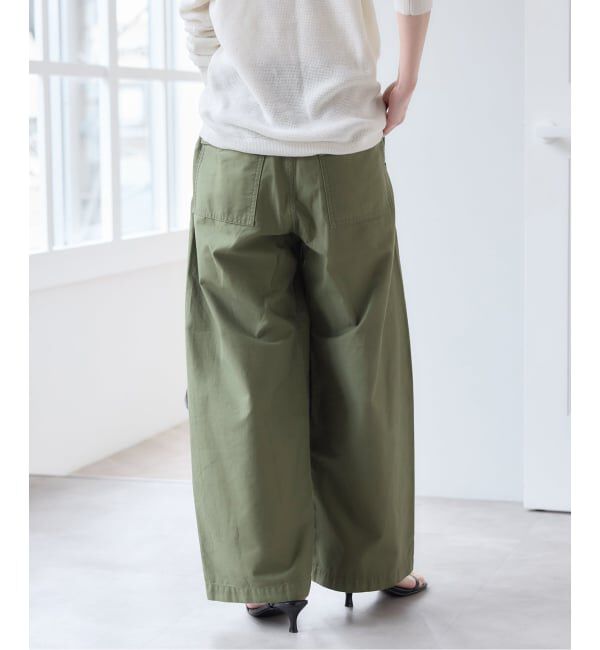 U by SPICK&SPAN「《予約》バレルレッグルーズベイカーパンツ」|カーゴ|