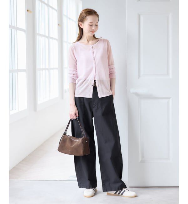 U by SPICK&SPAN「《予約》バレルレッグルーズベイカーパンツ」|カーゴ|