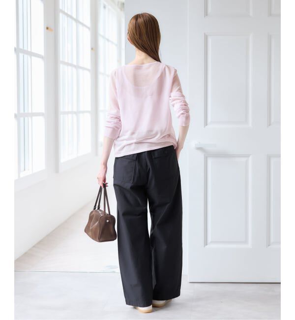 U by SPICK&SPAN「《予約》バレルレッグルーズベイカーパンツ」|カーゴ|