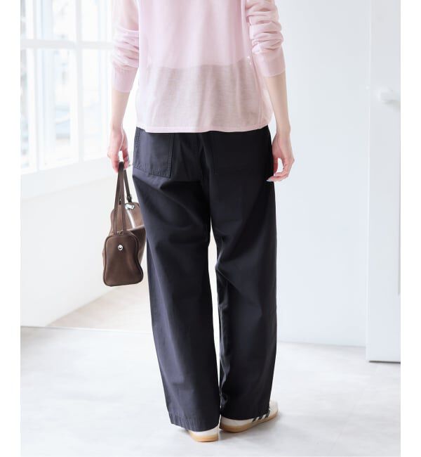 U by SPICK&SPAN「《予約》バレルレッグルーズベイカーパンツ」|カーゴ|