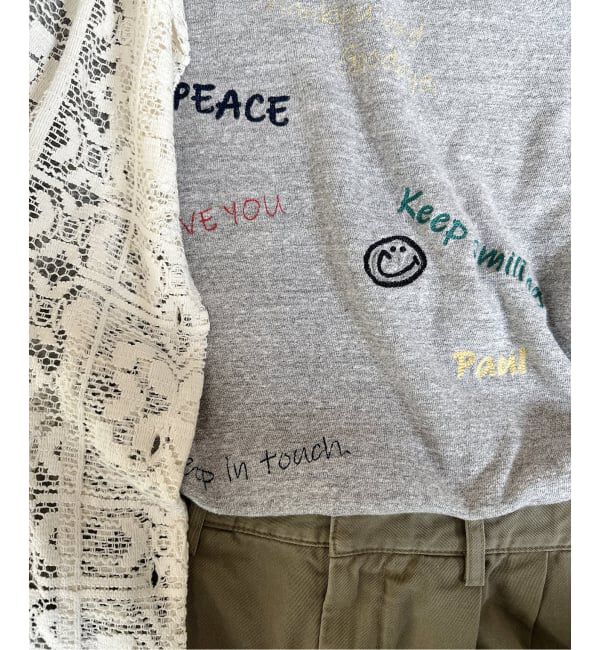 FRAMeWORK「≪予約≫スラブ天竺刺繍ラグランTEE」|Tシャツ・カットソー|