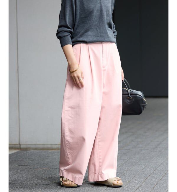 FRAMeWORK「≪予約≫SLOUCHY LIGHT CHINO パンツ」|チノ|ピンク