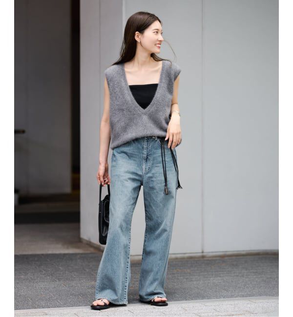 FRAMeWORK「≪予約≫デニムワイドフレアパンツ」|デニム|