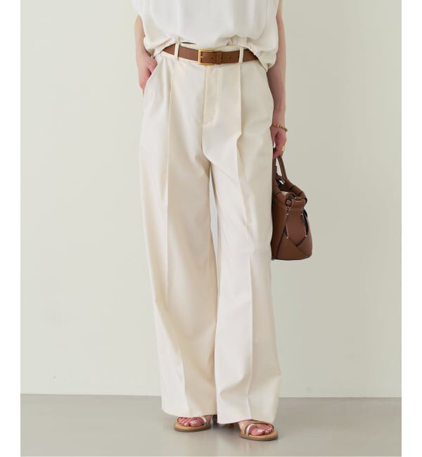 NOBLE「《追加》エステルツイルストレッチスラックスパンツ」|スラックス|