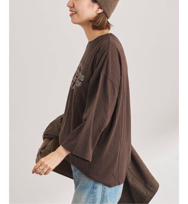 FRAMeWORK「≪WEB限定 / 追加予約≫クロップドスリーブロゴロンT」|Tシャツ・カットソー|