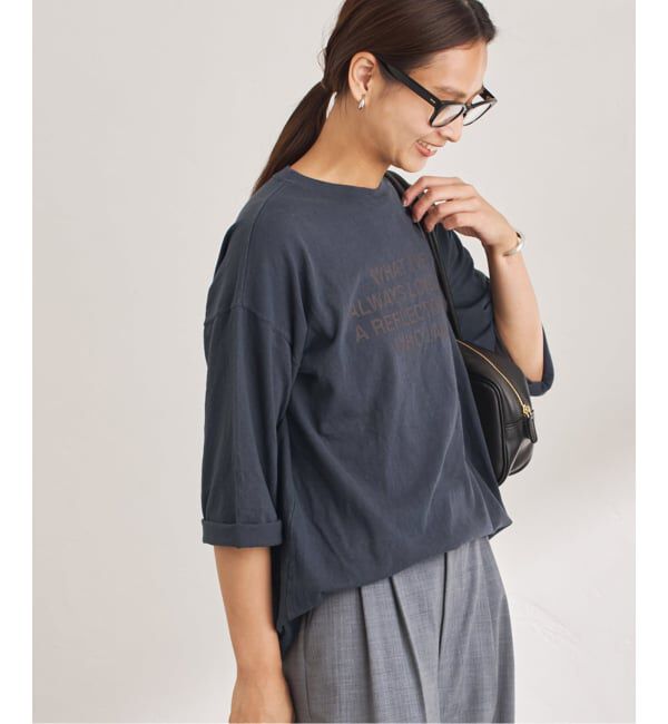 FRAMeWORK「≪WEB限定 / 追加予約≫クロップドスリーブロゴロンT」|Tシャツ・カットソー|