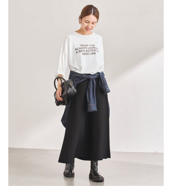 FRAMeWORK「≪WEB限定 / 追加予約≫クロップドスリーブロゴロンT」|Tシャツ・カットソー|