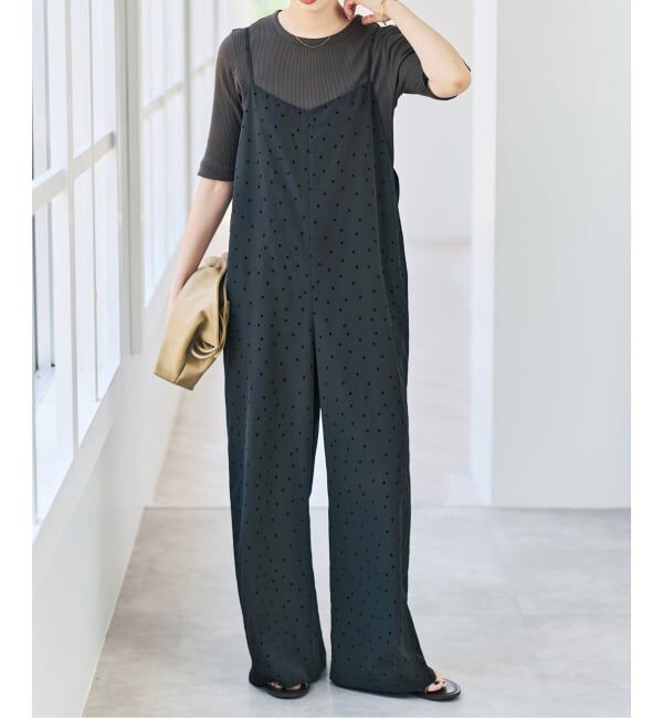 Spick and Span「《追加予約》フロッキードットキャミサロペット」|オールインワン|
