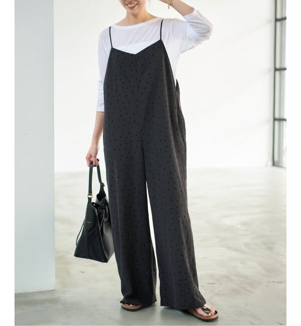 Spick and Span「《追加予約》フロッキードットキャミサロペット」|オールインワン|