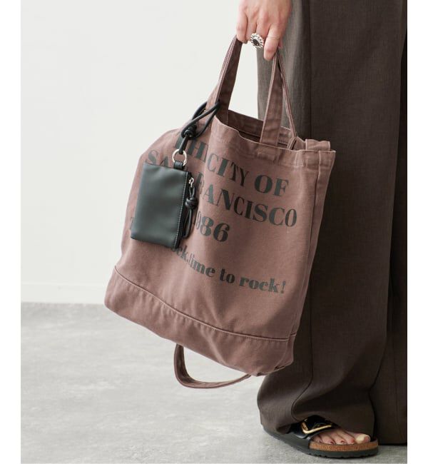 Spick and Span「《別注 / 予約》CONTROL FREAK WASHED LOGOトート ミニポーチ付き」|トートバッグ|