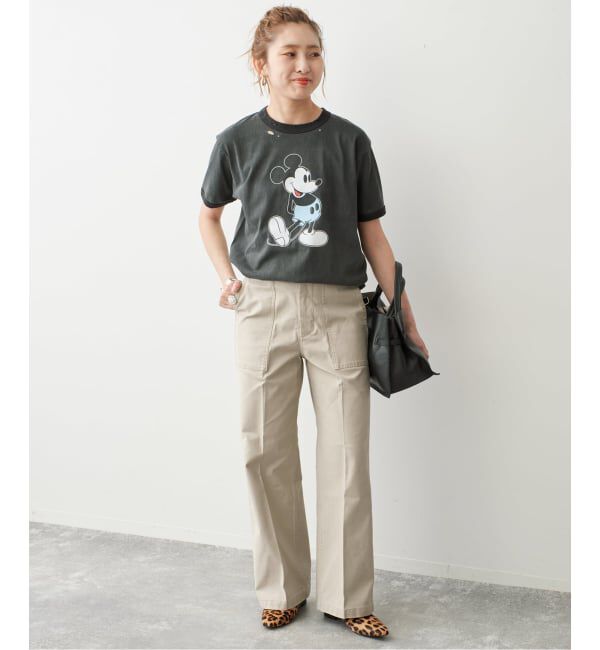 Spick and Span「《予約》バックサテンストレッチベイカーパンツ」|カーゴ|