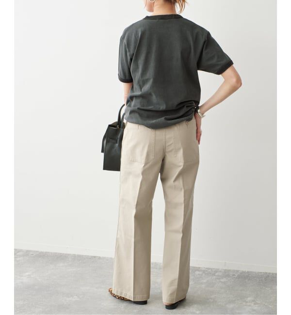 Spick and Span「《予約》バックサテンストレッチベイカーパンツ」|カーゴ|