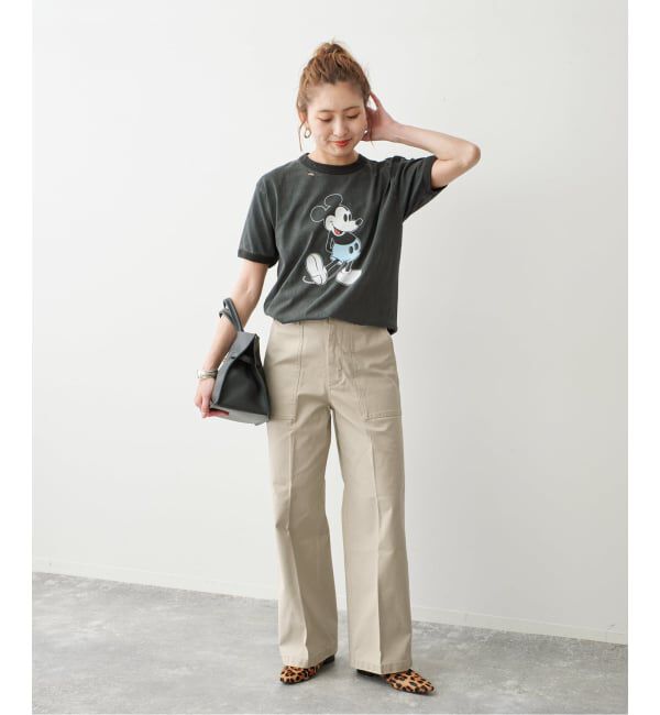 Spick and Span「《予約》バックサテンストレッチベイカーパンツ」|カーゴ|