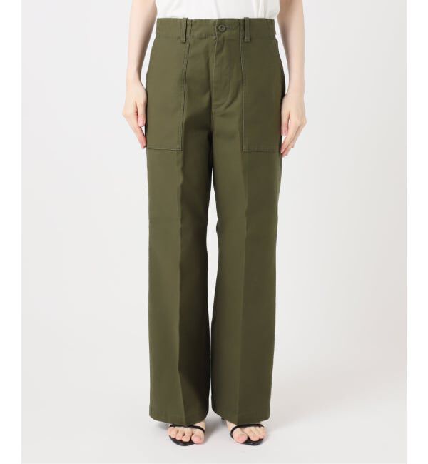 Spick and Span「《予約》バックサテンストレッチベイカーパンツ」|カーゴ|