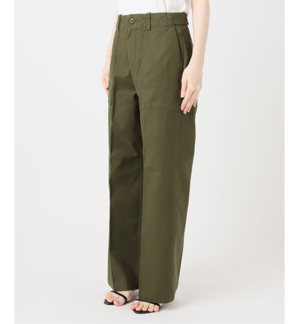 Spick and Span「《予約》バックサテンストレッチベイカーパンツ」|カーゴ|