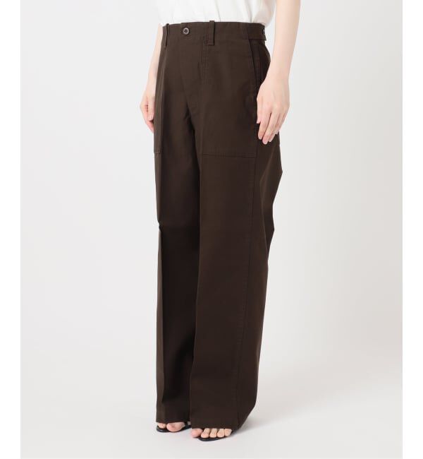 Spick and Span「《予約》バックサテンストレッチベイカーパンツ」|カーゴ|