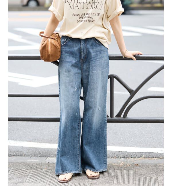 FRAMeWORK「≪予約≫DENIM DELIGHT DAYS セルビッチデニムベルボトムジーンズ」|デニム|