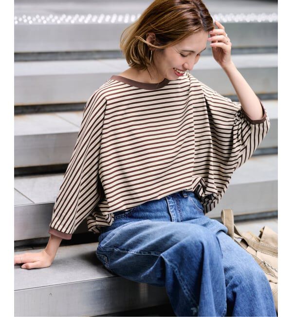 FRAMeWORK「≪予約≫STAR&STRIPE 別注ドルマンスリーブマルチボーダーT」|Tシャツ・カットソー|