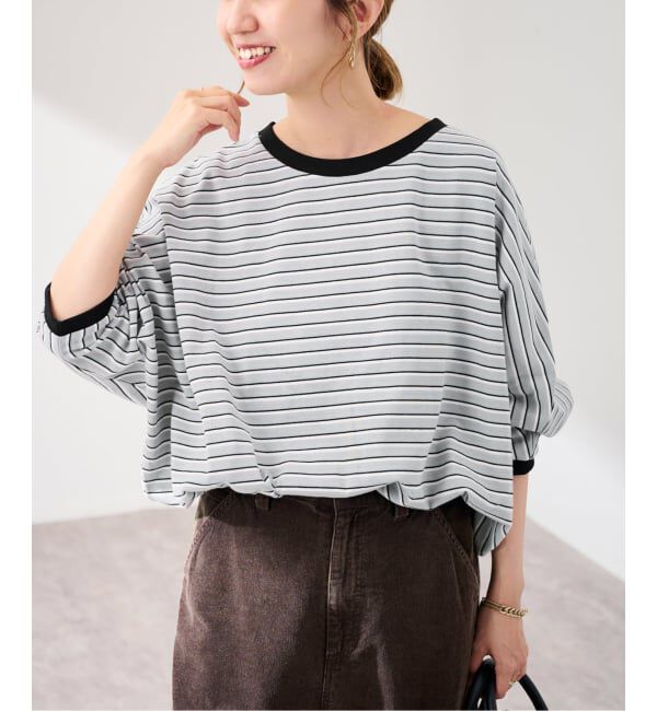 FRAMeWORK「≪予約≫STAR&STRIPE 別注ドルマンスリーブマルチボーダーT」|Tシャツ・カットソー|