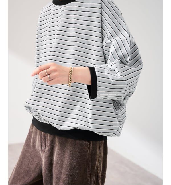 FRAMeWORK「≪予約≫STAR&STRIPE 別注ドルマンスリーブマルチボーダーT」|Tシャツ・カットソー|