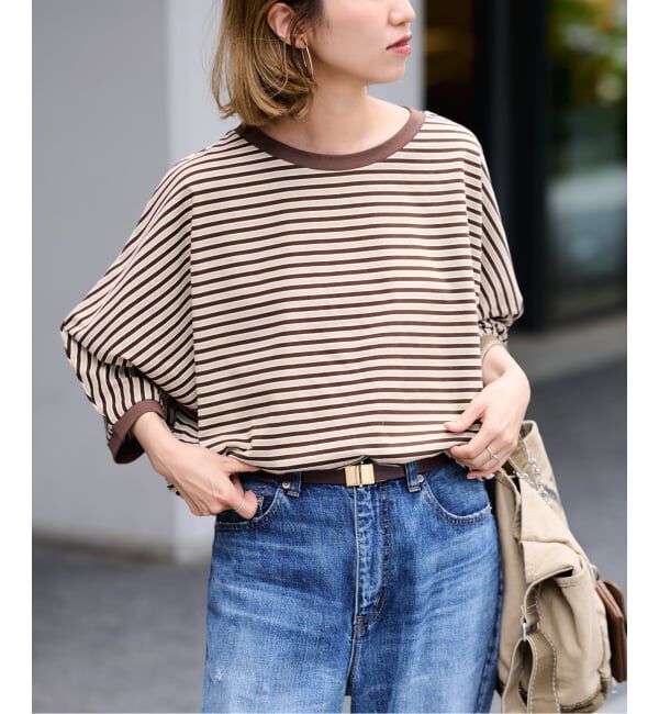 FRAMeWORK「≪予約≫STAR&STRIPE 別注ドルマンスリーブマルチボーダーT」|Tシャツ・カットソー|