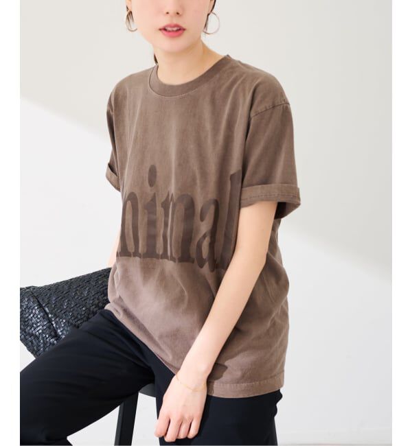 FRAMeWORK「≪新色 / 追加予約≫STUDIO ANIMALS 別注Animals Letter Tシャツ」|Tシャツ・カットソー|ブラウン