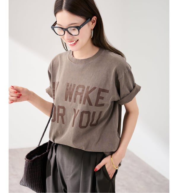 FRAMeWORK「≪予約≫STUDIO ANIMALS 別注IM WAKE FOR YOU TS」|Tシャツ・カットソー|ブラウン