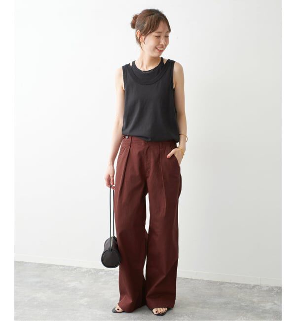 Spick and Span「《予約》ラチネバックイージーストレートパンツ」|その他|